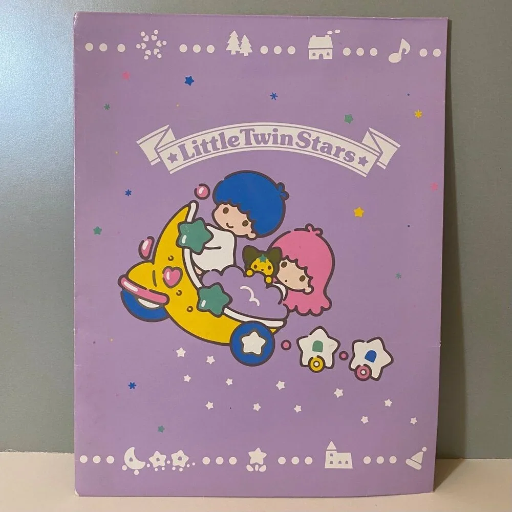 Vintage Sanrio 1990 Folder Little Twin Stars Pocket Portfolio